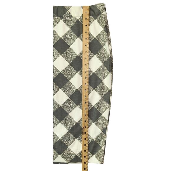 NWT The Limited Checkered Gray & White Lined Pencil Skirt Size 4 - Picture 3 of 6